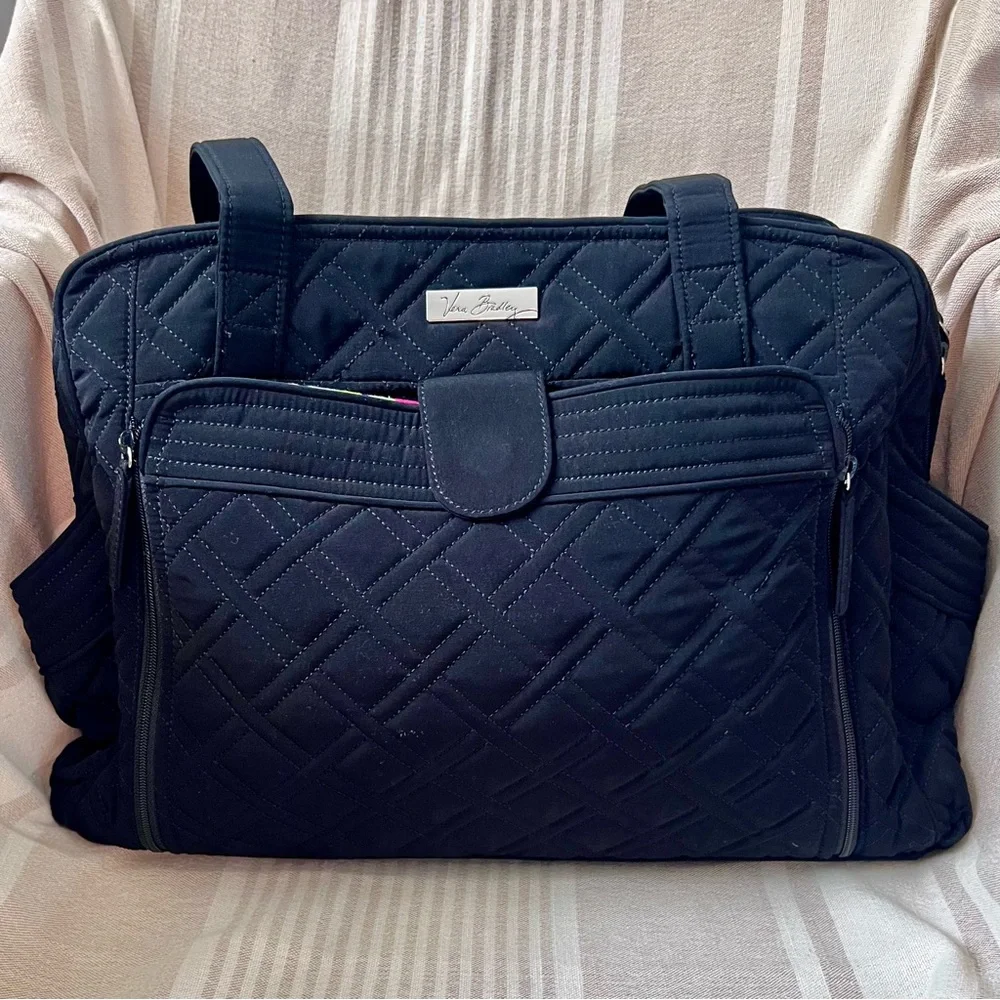 Vera Bradley Stroll Around Quilted Diaper Bag with changing pad